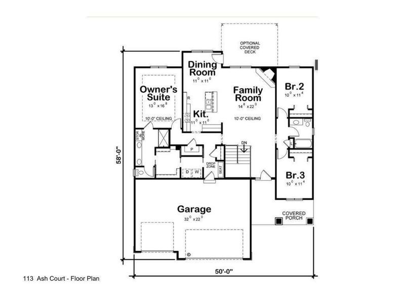 2D floor plan layout of this home in , Waleska, GA (Image 3).