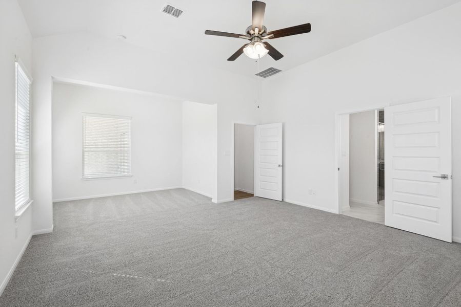 Secluded primary suite (*Photo not of actual home and used for illustration purposes only.)