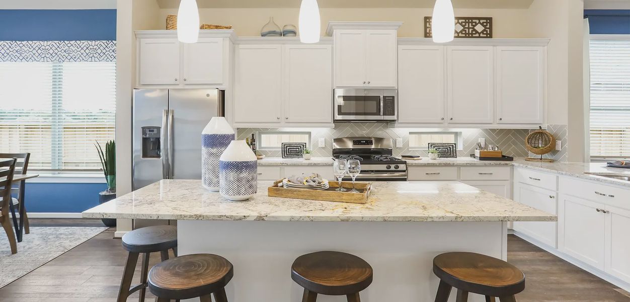 Representative furnished interior of a home built from the Oakley by Chesmar Homes in Brookewater 45's, Rosenberg (Image 7).