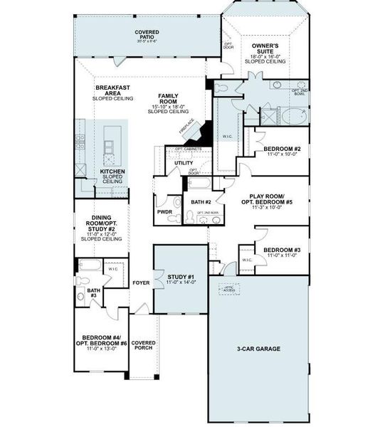 2D floor plan layout of this home in Lone Star Landing, Montgomery, TX (Image 4). 2D floor plan layout of this home in Lone Star Landing, Montgomery, TX (Image 4).