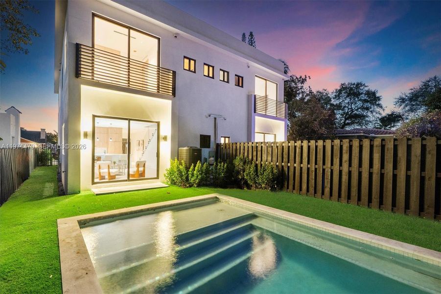 Exterior details and patio area of a home in , Miami (Image 30). Exterior details and patio area of a home in , Miami (Image 30).