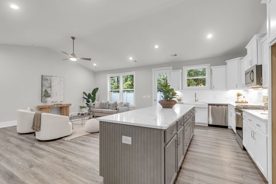 Furnished interior view inside a new home in Homecoming, Ravenel (Image 9).