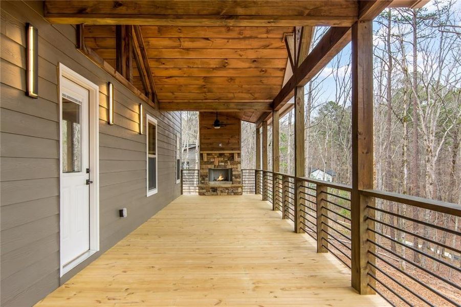 Exterior details and patio area of a home in , Ellijay (Image 28).