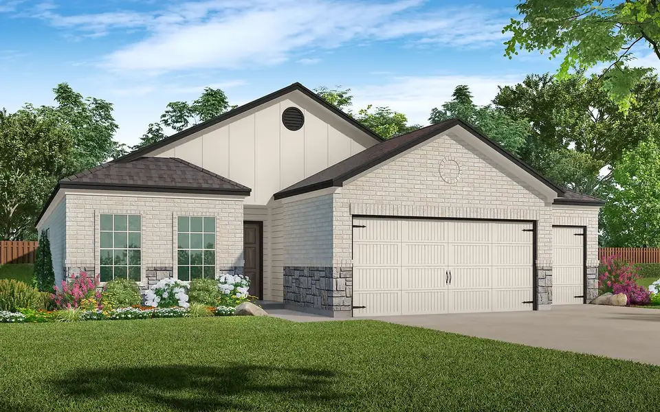 Representative exterior photo of a completed home built from the Duval by Kendall Homes in River Ranch, Dayton, TX (Image 5).