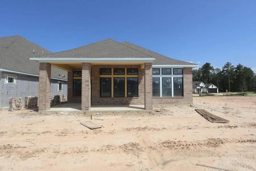In-progress construction of a new home in The Highlands Encore - Tranquil Collection, Porter, TX (Image 8).