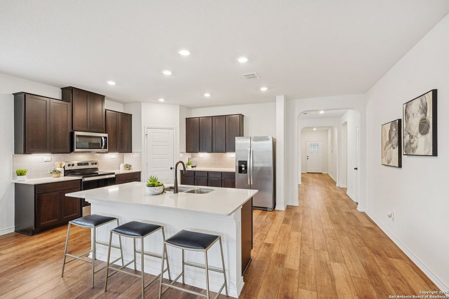 Furnished interior view inside a new home in Canyon Crest, San Antonio (Image 30). Furnished interior view inside a new home in Canyon Crest, San Antonio (Image 30).
