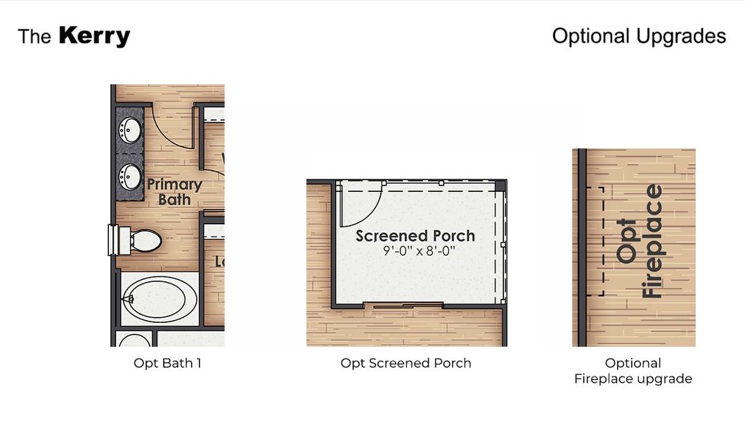 2D floor plan layout for the Kerry by D.R. Horton in Eagle Creek, Bolivia, NC (Image 4).