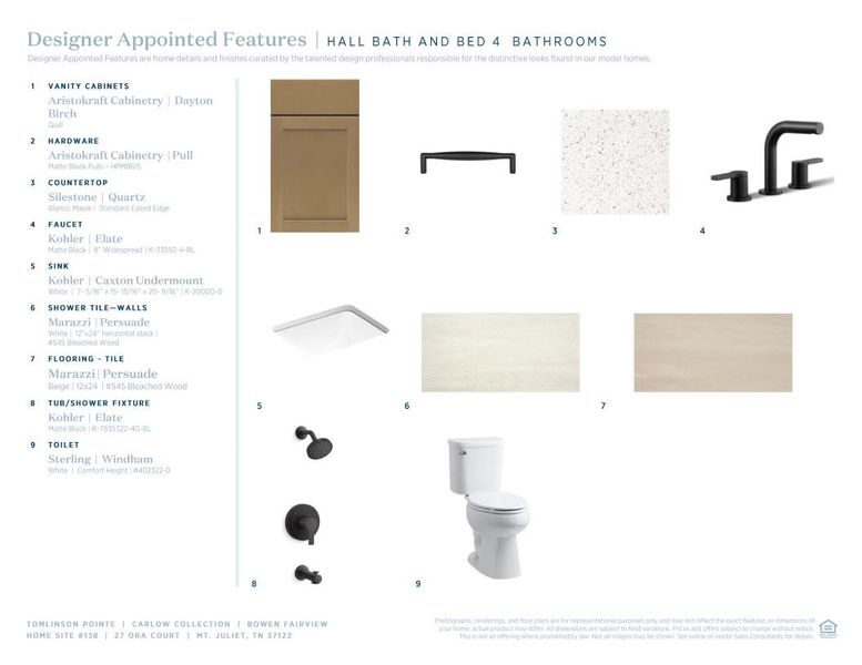 Sample of building materials used in homes in Tomlinson Pointe, Mount Juliet (Image 11).