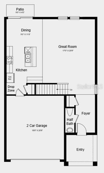 2D floor plan layout of this home in Coasterra Community Group Page, Palmetto, FL (Image 4).