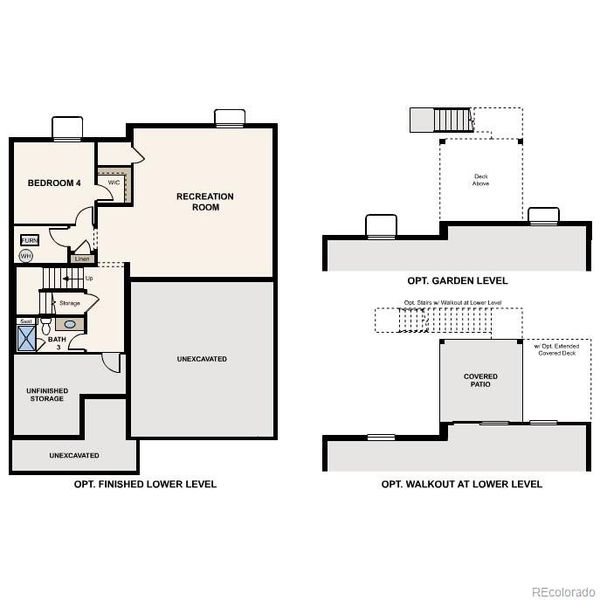 2D floor plan layout of this home in Legacy at Kime Ranch, Parker, CO (Image 3).