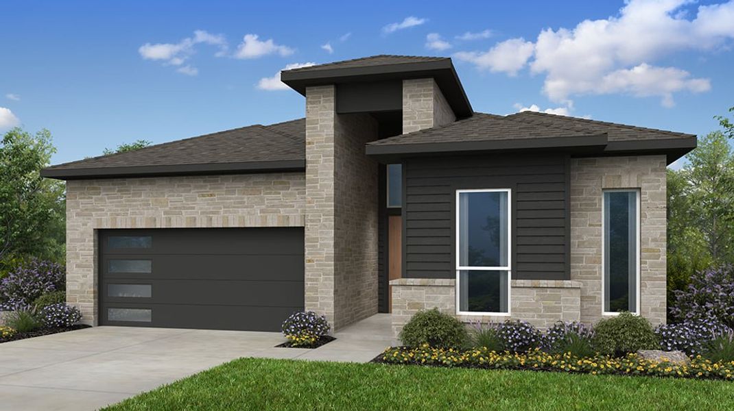 Representative exterior photo of a completed home built from the Lamar by Taylor Morrison in Easton Park, Austin, TX (Image 23).