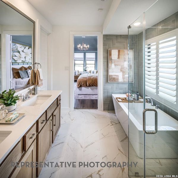Furnished interior view inside a new home in Sunflower Ridge, New Braunfels (Image 14).