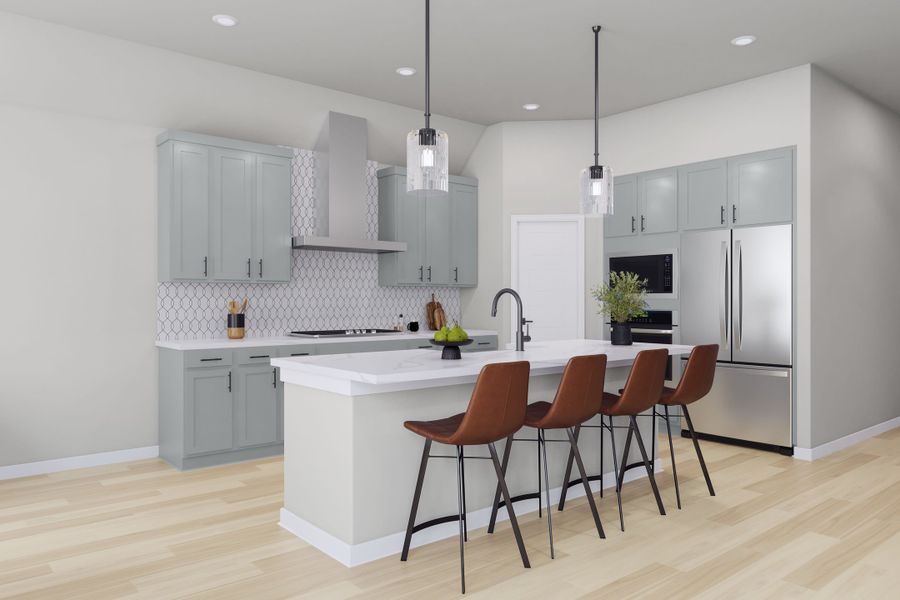 Representative furnished interior of a home built from the Foss by Tri Pointe Homes in Lariat, Liberty Hill (Image 7).