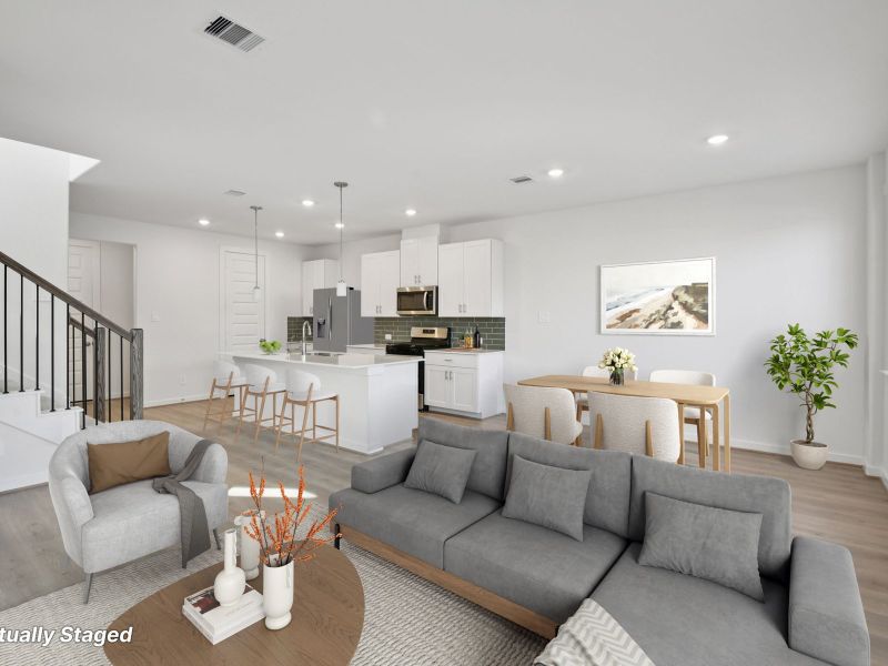 Furnished interior view inside a new home in Kemah Crossing - City Series, Kemah (Image 11).