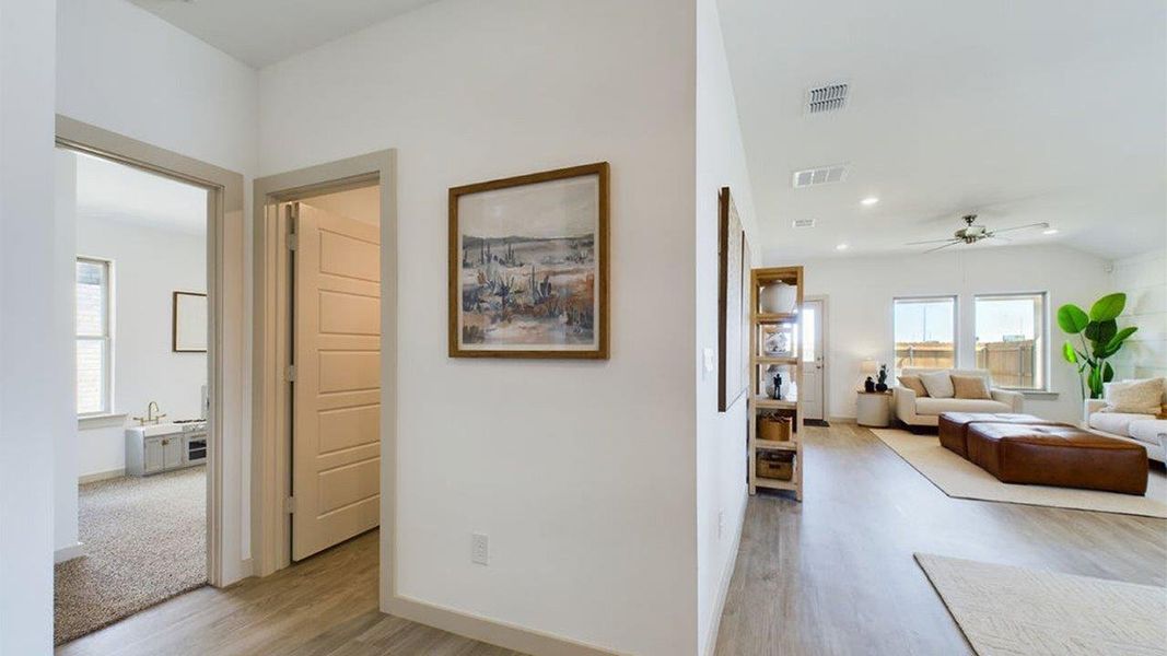 Representative furnished interior of a home built from the The Gaven by D.R. Horton in Overlook West, Wolfforth (Image 15). Representative furnished interior of a home built from the The Gaven by D.R. Horton in Overlook West, Wolfforth (Image 15).