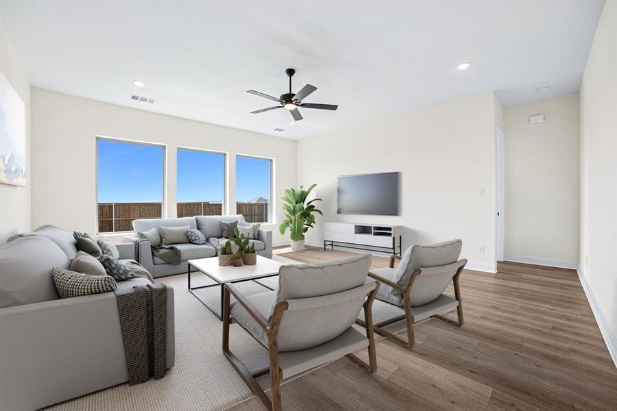 Furnished interior view inside a new home in Terraces – Classics, Rockwall (Image 9). Furnished interior view inside a new home in Terraces – Classics, Rockwall (Image 9).