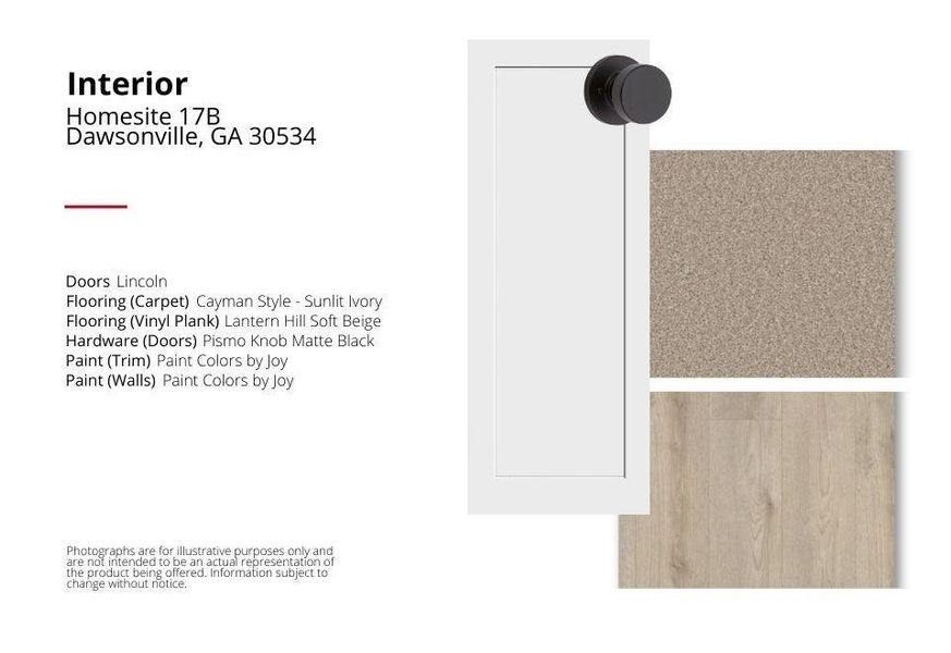 Sample of building materials used in homes in Villas at Gold Creek, Dawsonville (Image 6).