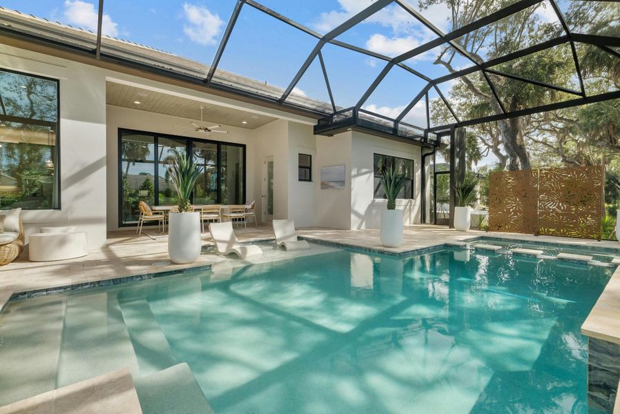 2D floor plan layout for the Indigo by GHO Homes in Seaglass, Vero Beach, FL (Image 87).