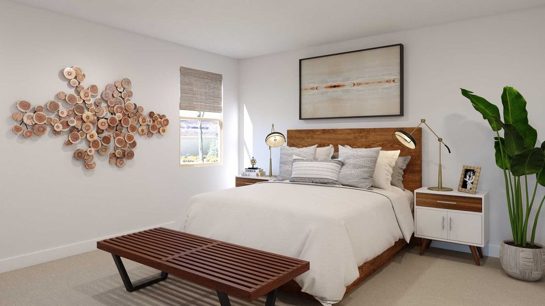 Primary Bedroom | Cottonwood | Sunrise - Canyon Series | Surprise, AZ | Landsea Homes