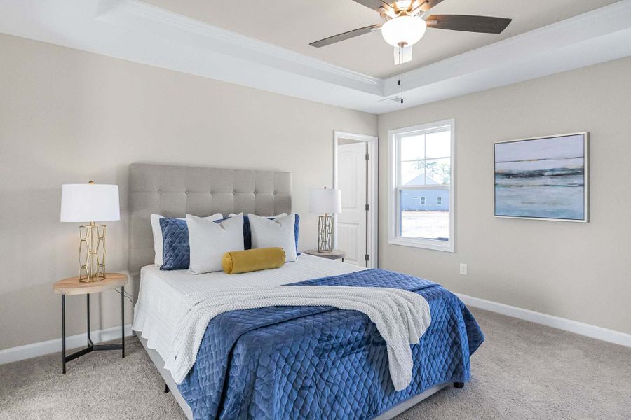 Representative furnished interior of a home built from the Aberdeen by Caviness & Cates Communities in Bartlett Manor, Youngsville (Image 161).