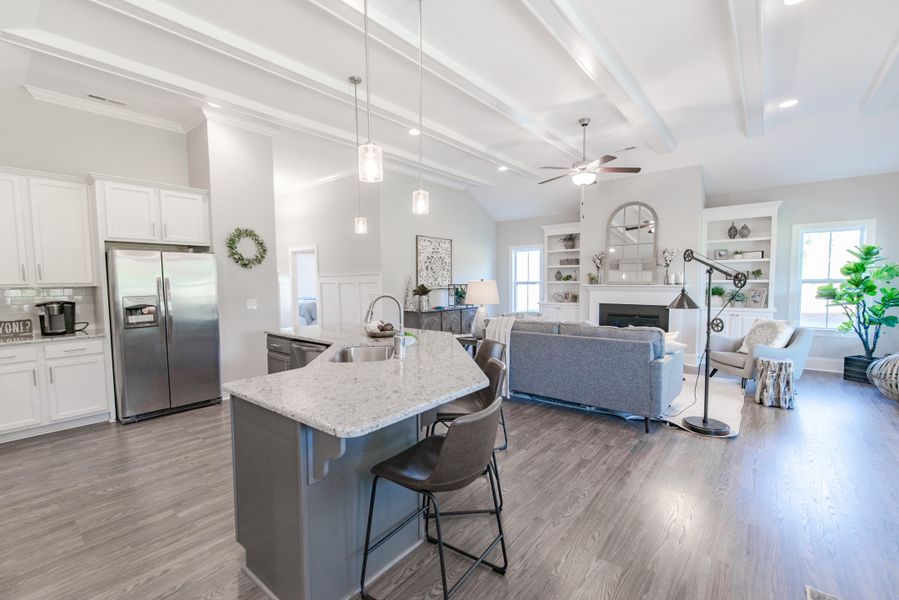 Representative furnished interior of a home built from the Helmsley by Bill Clark Homes in The Sanctuary at Sunset Beach, Sunset Beach (Image 12). Representative furnished interior of a home built from the Helmsley by Bill Clark Homes in The Sanctuary at Sunset Beach, Sunset Beach (Image 12).