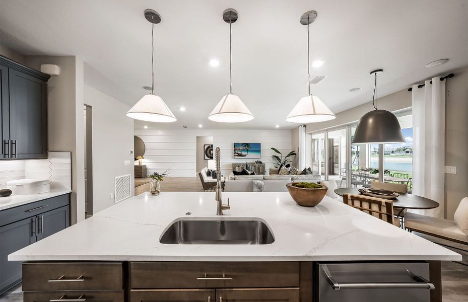Representative furnished interior of a home built from the Easley by DiVosta in Emerson Oaks, Vero Beach (Image 18).