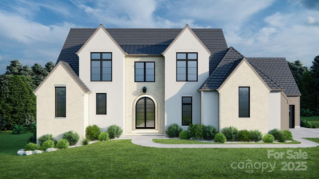 Front exterior of a new home in , Charlotte, NC, highlighting curb appeal (Image 1).