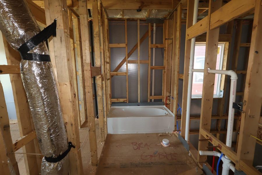 In-progress construction of a new home in Elyson - Grove Row Collection, Katy, TX (Image 7).
