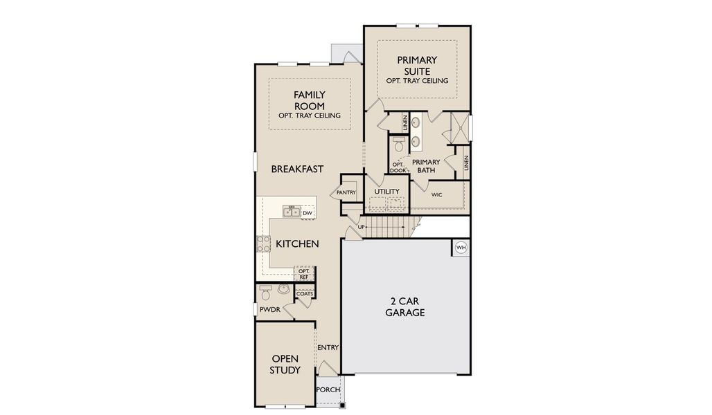 2D floor plan layout for the Cassidy by Ashton Woods in The Arbors at the Wilder, Adkins, TX (Image 5). 2D floor plan layout for the Cassidy by Ashton Woods in The Arbors at the Wilder, Adkins, TX (Image 5).