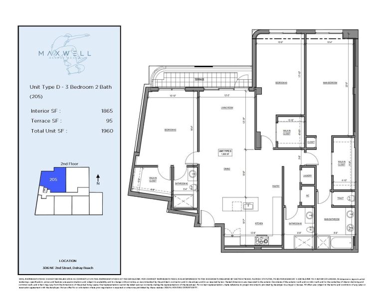 2D floor plan layout of this home in , Delray Beach, FL (Image 4).