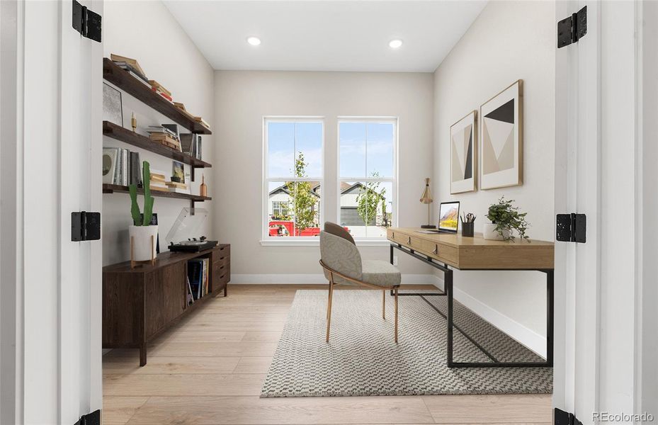 Furnished interior view inside a new home in Hilltop at Inspiration, Aurora (Image 14).