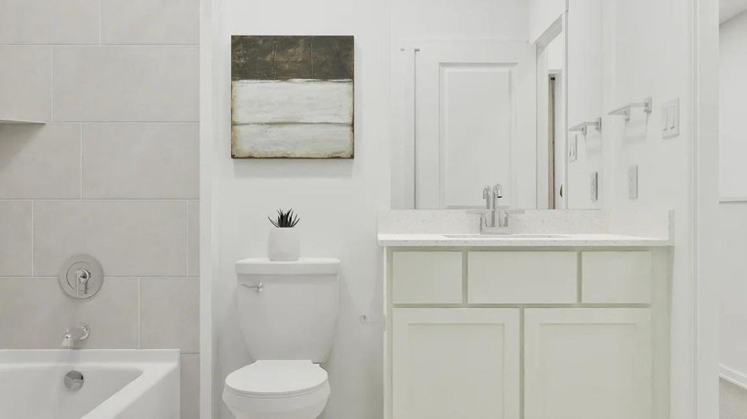 Upstairs full bath**Photos are illustrative only. This is not the actual homesite.**
