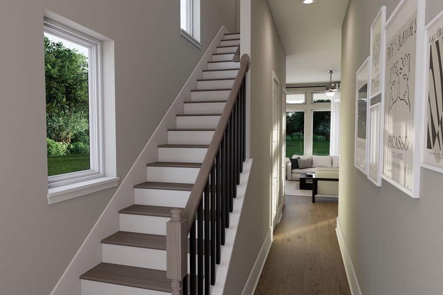 Representative unfurnished interior of a home built from the The Fable by David Weekley Homes in Reserve at Park Row, Houston (Image 16).