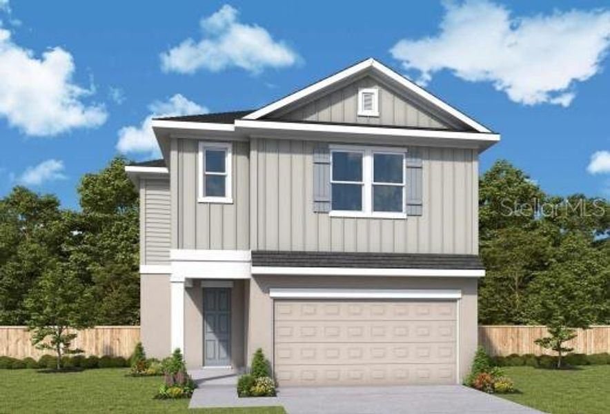 Front exterior of a new home in , Mount Dora, FL, highlighting curb appeal (Image 1). Front exterior of a new home in , Mount Dora, FL, highlighting curb appeal (Image 1).