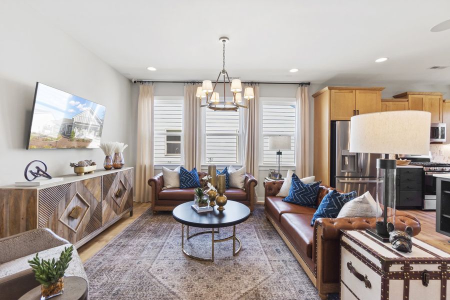 Furnished interior view inside a new home in Esplanade at Northgate, Indian Trail (Image 5).