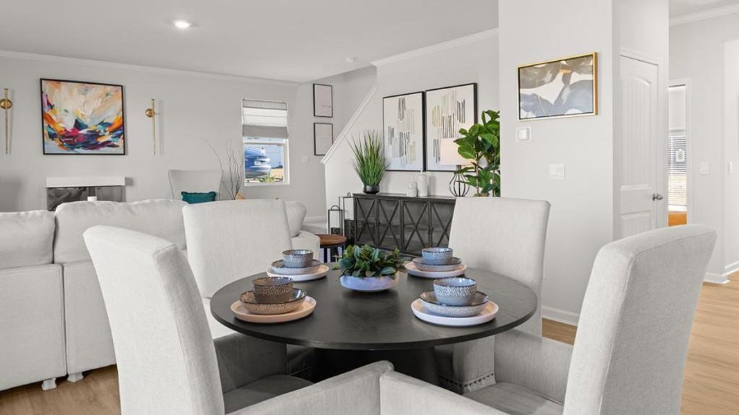 Furnished interior view inside a new home in Northwoods at Mirror Lake, Villa Rica (Image 13). Furnished interior view inside a new home in Northwoods at Mirror Lake, Villa Rica (Image 13).