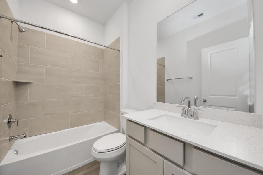 Furnished interior view inside a new home in Gatherings® at Chambers Creek: Duets Collection, Willis (Image 14). Furnished interior view inside a new home in Gatherings® at Chambers Creek: Duets Collection, Willis (Image 14).