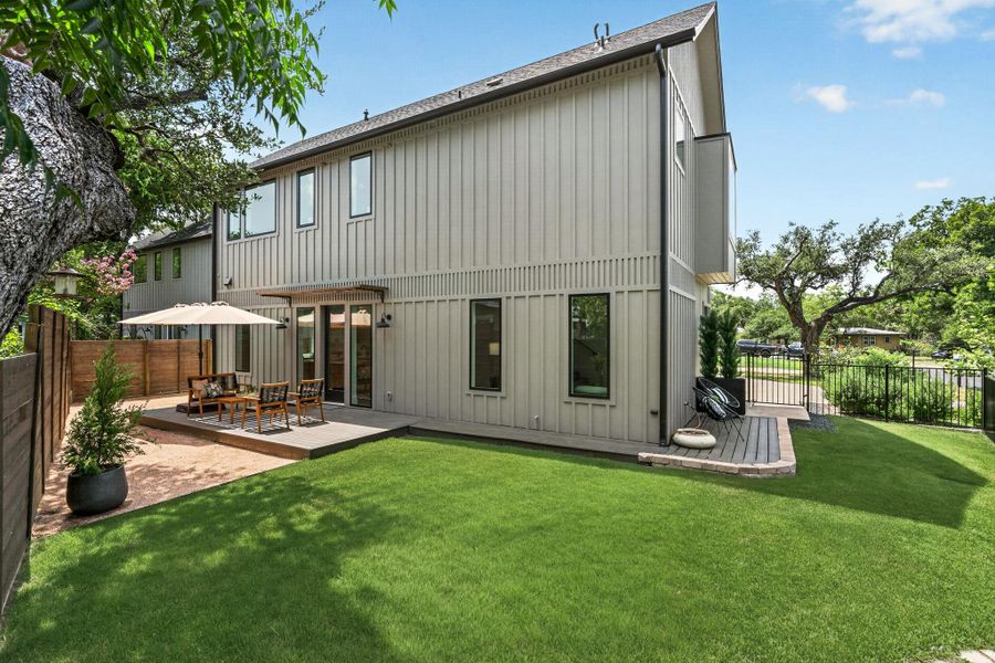 Exterior details and patio area of a home in , Austin (Image 4).
