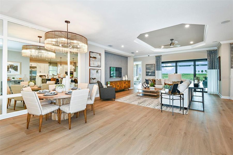 Furnished interior view inside a new home in Esplanade at Skye Ranch, Sarasota (Image 4). Furnished interior view inside a new home in Esplanade at Skye Ranch, Sarasota (Image 4).