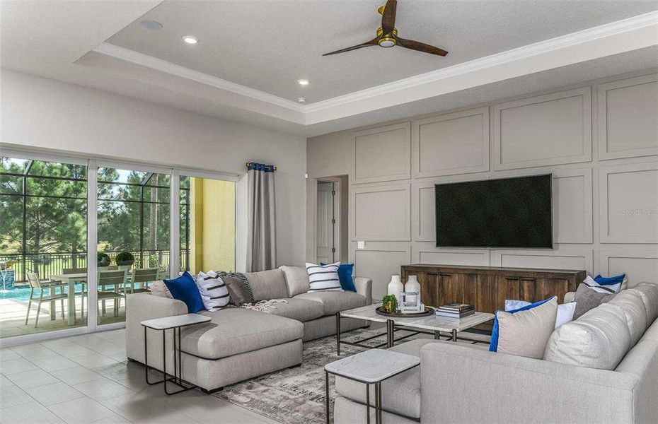 Furnished interior view inside a new home in Del Webb Stone Creek, Ocala (Image 12). Furnished interior view inside a new home in Del Webb Stone Creek, Ocala (Image 12).