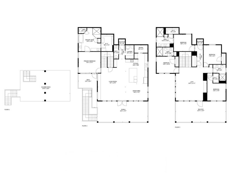 2D floor plan layout of this home in , Bolivar Peninsula, TX (Image 6).