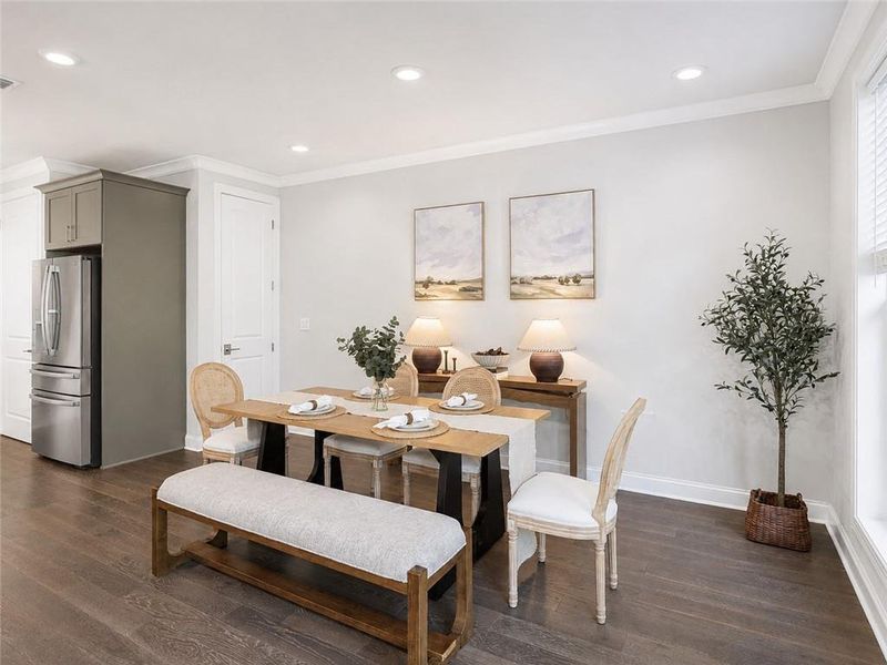 Furnished interior view inside a new home in , Johns Creek (Image 33).