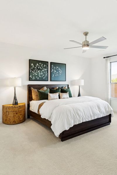 Primary Suite in the Winters home plan by Trophy Signature Homes