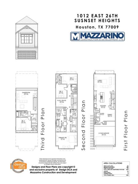 Please be aware that these plans are the property of the architect/builder designer that designed them not DUX Realty, Mazzarino Construction or 1010-1012 E 26TH LLC. Please be aware that these plans are the property of the architect and are protected from reproduction and sharing under copyright law. These drawing are for general information only. Measurements, square footages and features are for illustrative marketing purposes. All information should be independently verified.
