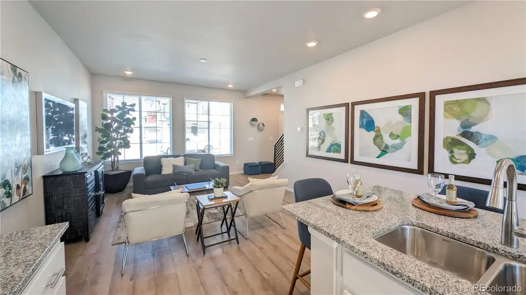 Furnished interior view inside a new home in Thompson River Ranch, Johnstown (Image 3).