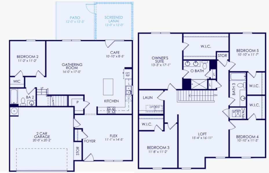 2D floor plan layout of this home in Heartwood, Richmond Hill, GA (Image 3).
