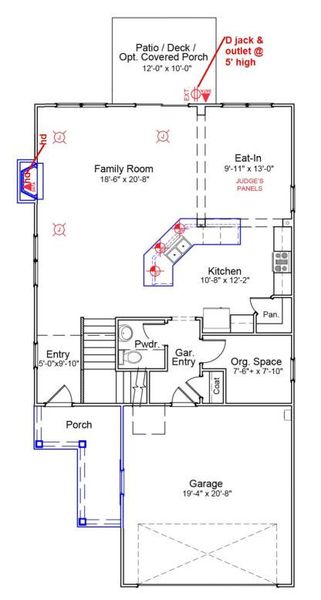 2D floor plan layout of this home in Six Oaks, Summerville, SC (Image 6).
