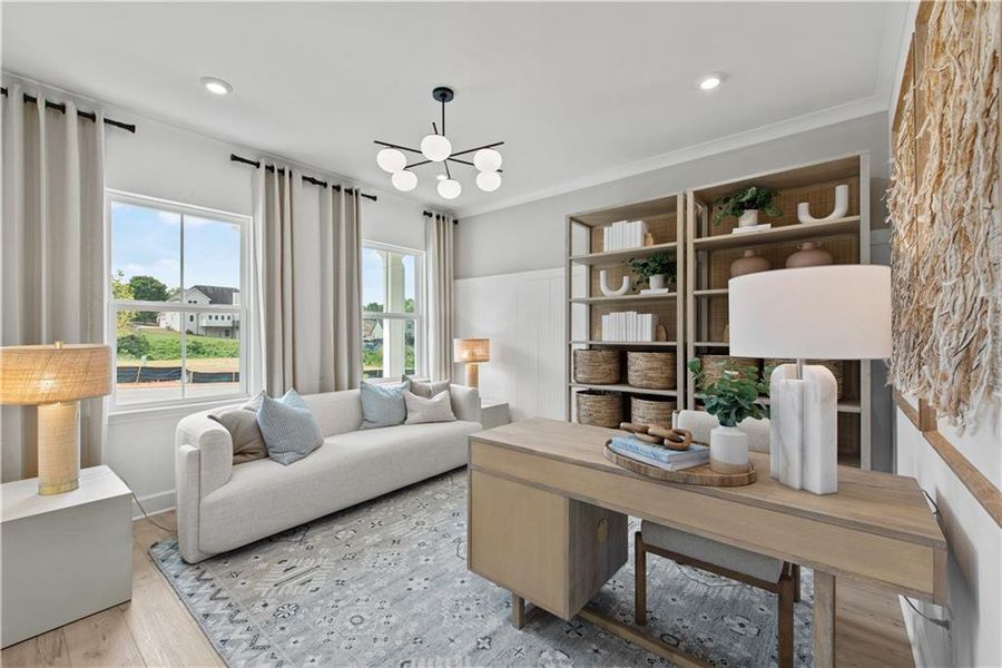 Furnished interior view inside a new home in Briar Creek, Atlanta (Image 13). Furnished interior view inside a new home in Briar Creek, Atlanta (Image 13).