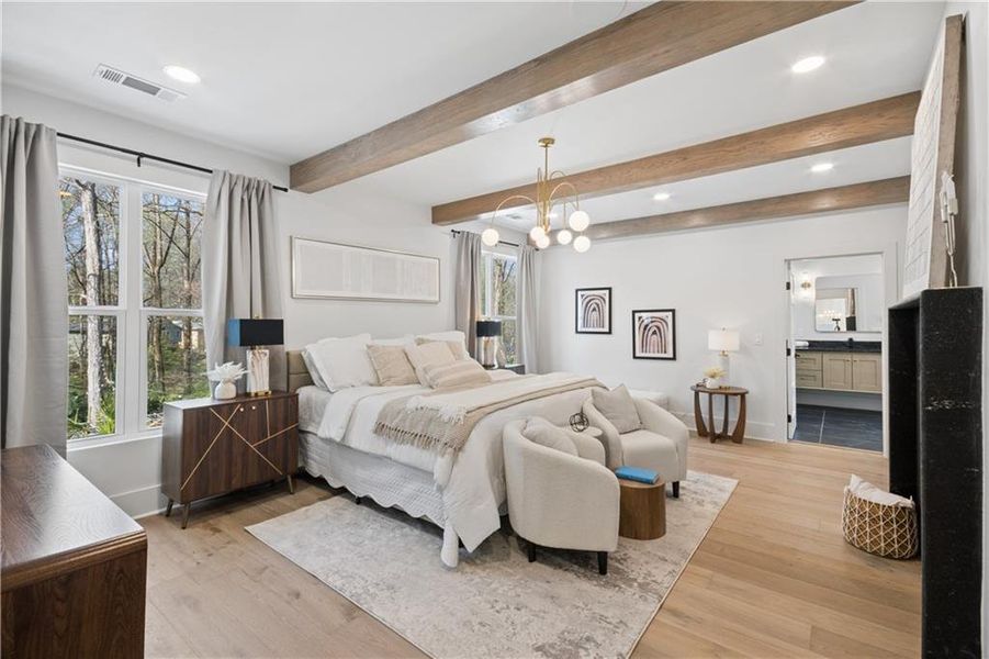 Furnished interior view inside a new home in , Atlanta (Image 40).