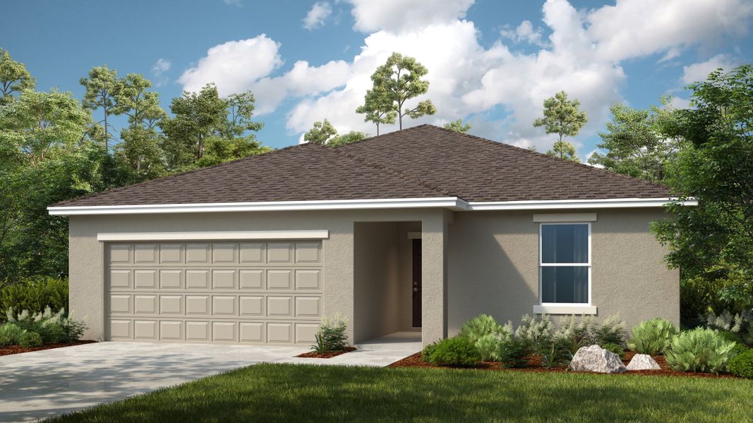 Representative exterior photo of a completed home built from the Sycamore by Taylor Morrison in Firethorn, Parrish, FL (Image 1).